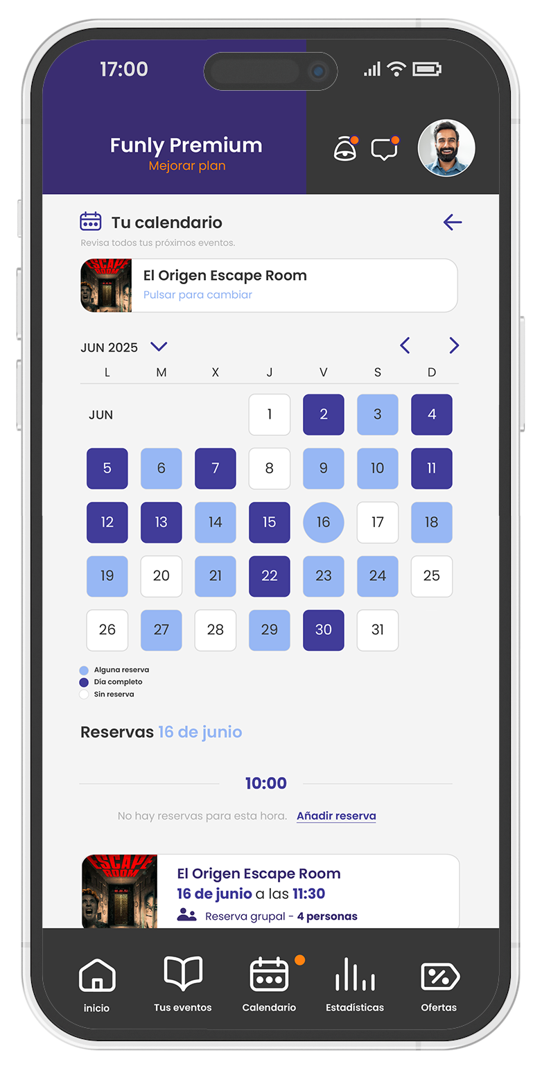 Captura de pantalla de la app de empresa