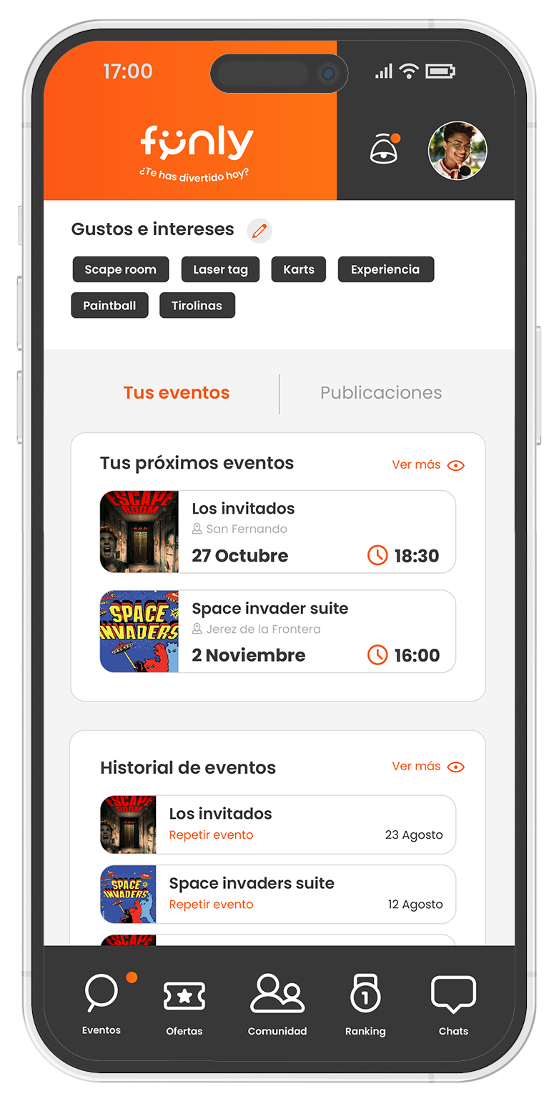 Captura de pantalla de la app de empresa